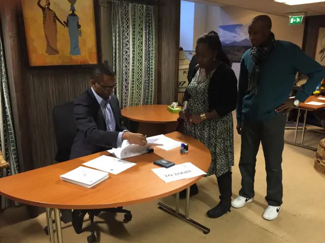 Voters at Rwanda's London embassy