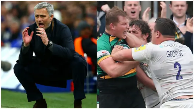 Jose Mourinho and Dylan Hartley