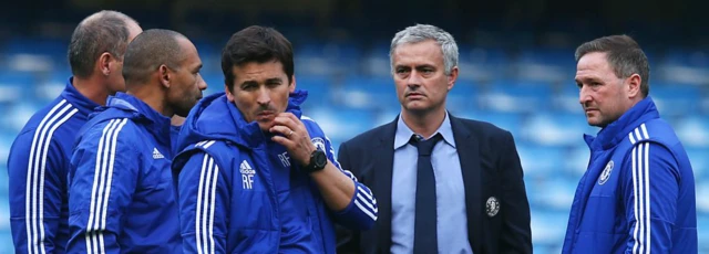 Mourinho and coaching staff