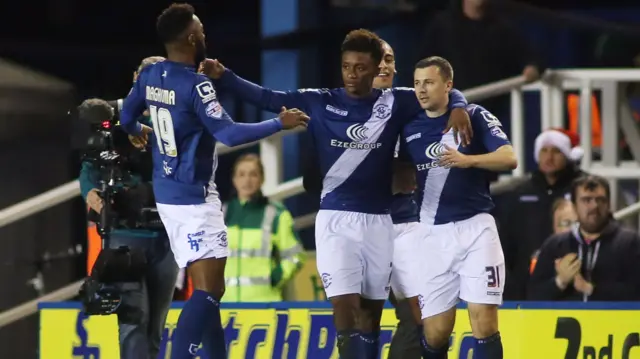 Birmingham celebrate v Cardiff