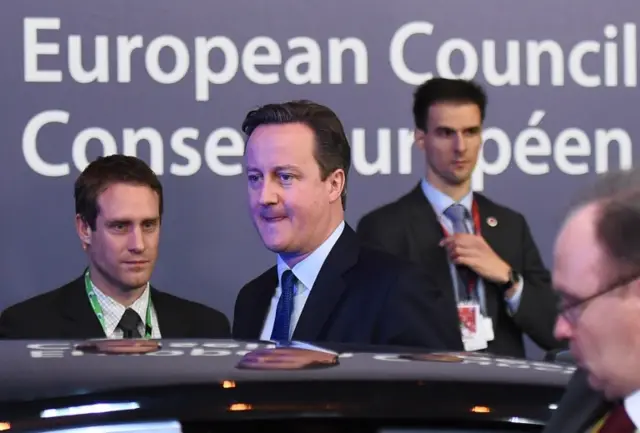 David Cameron in Brussels