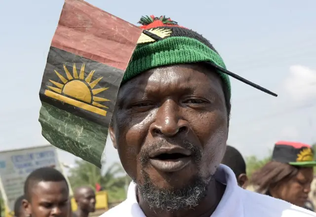 Biafran demonstrator