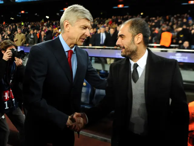 Arsene Wenger and Pep Guardiola