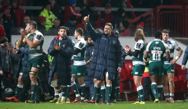 Tigers celebrate a win against Munster