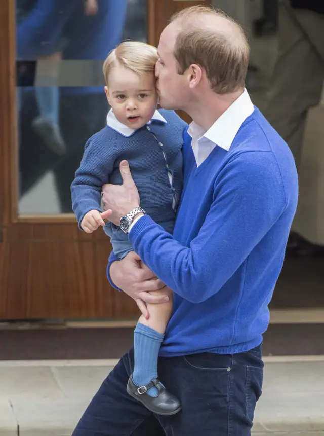 Prince George and the Duke of Cambridge