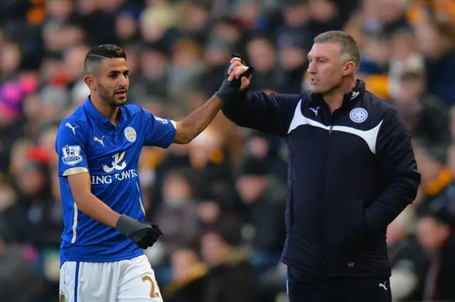 Riyad Mahrez and Nigel Pearson