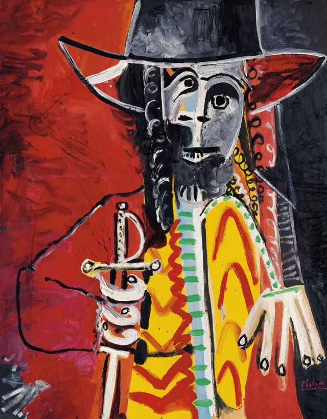 Picasso painting Man with a Sword