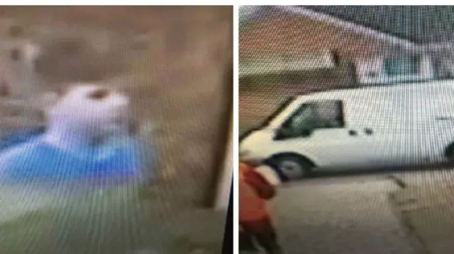 Photos of a teenager and van wanted by police