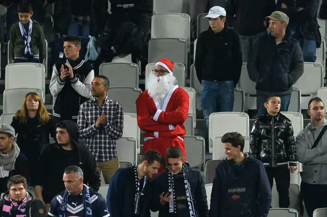 Santa at a football match