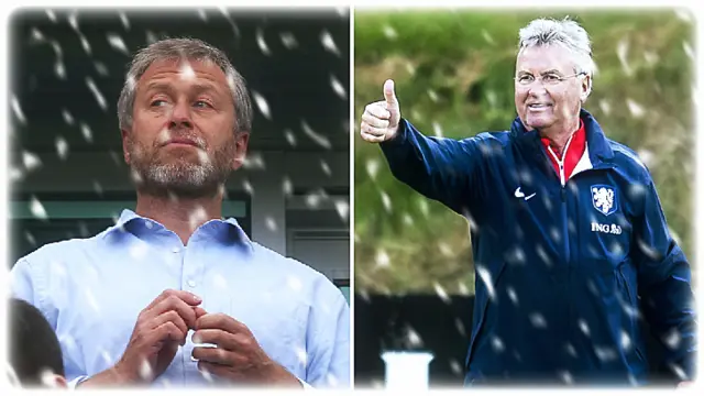 Roman Abramovich and Guus Hiddink