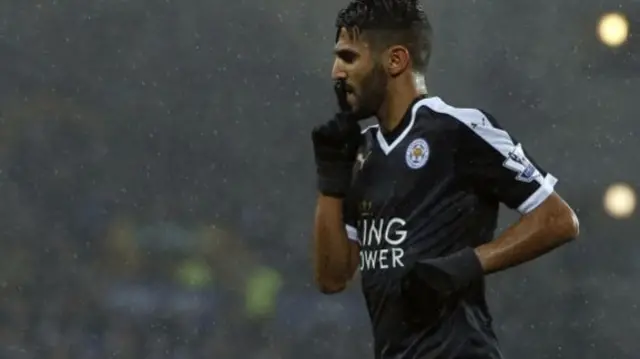 Riyad Mahrez celebrates