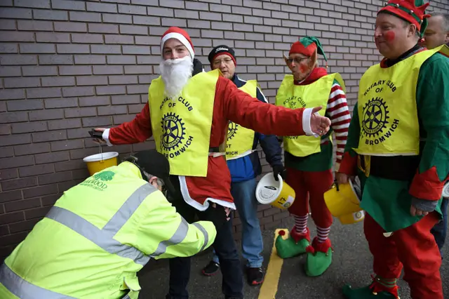 Santa searched by steward