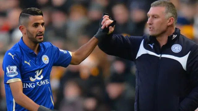 Riyad Mahrez and Nigel Pearson