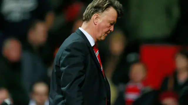 Louis van Gaal looks dejected