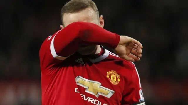 Wayne Rooney reacts