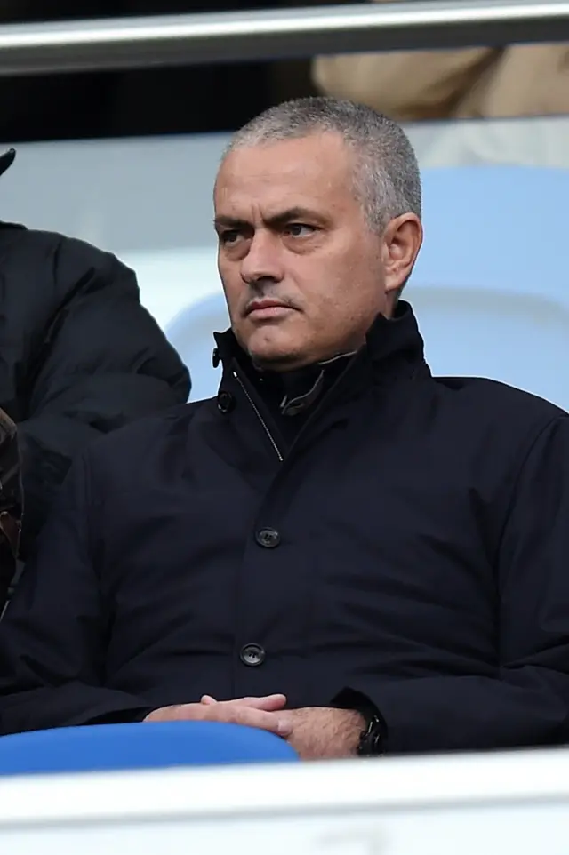 Jose Mourinho at the Amex Stadium for Brighton v Middlesbrough