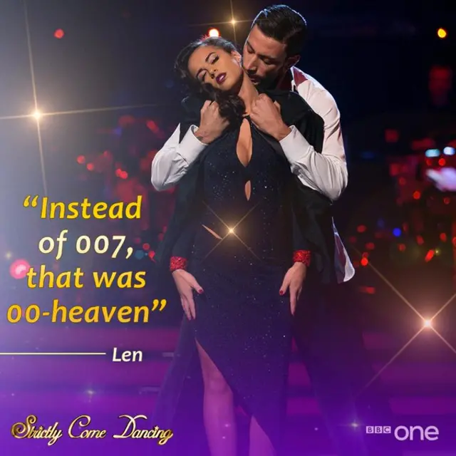 Len's comment on Georgia's first dance