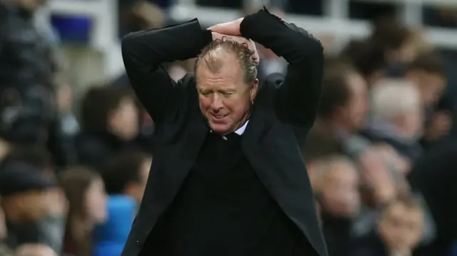 Steve McClaren reacts