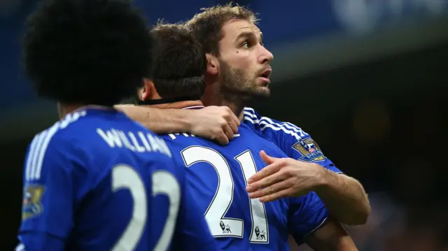 Branislav Ivanovic celebrates