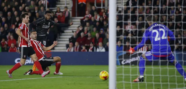 Daniel Sturridge equalises for Liverpool