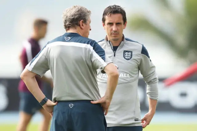 Roy Hodgson and Gary Neville