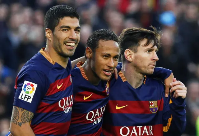 Luis Suarez, Neymar, Lionel Messi