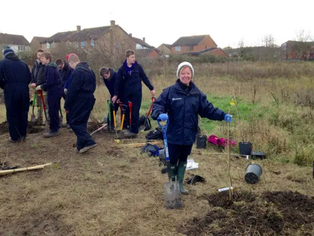 Helen McCarthy tree planting