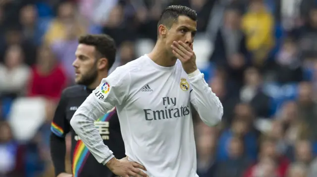 Cristiano Ronaldo looks dejected