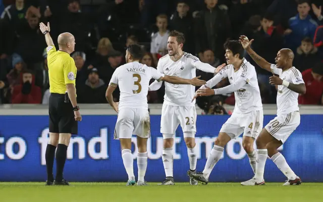 Swansea's players complain