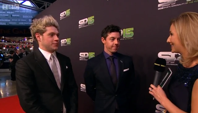 Rory McIlroy and Niall Horan on the red carpet