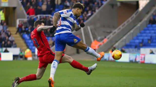 Danny Williams scoring Reading's opener against Blackburn