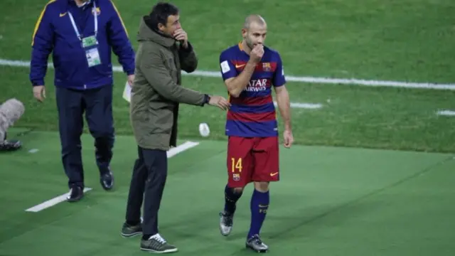 Javier Mascherano is substituted