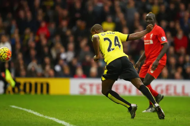 Odion Ighalo scores his second for Watford