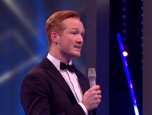 Greg Rutherford on stage at Sports Personality of the Year