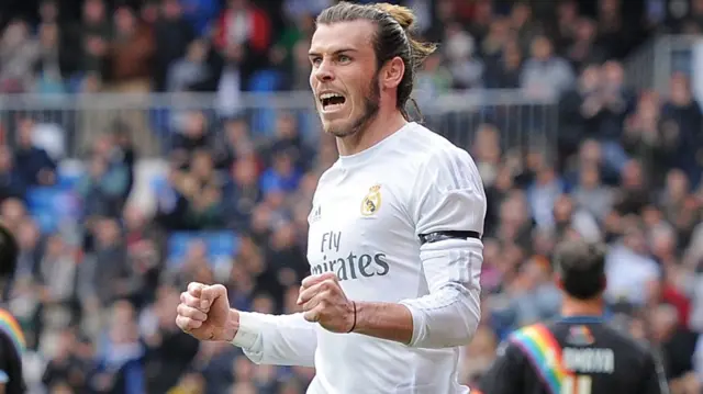 Gareth Bale celebrates