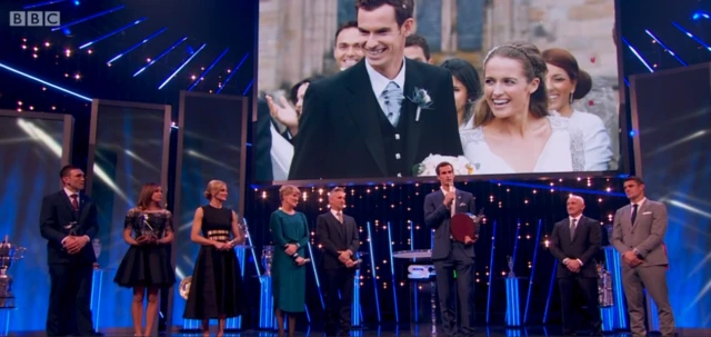 Andy Murray on stage after winning Sports Personality of the Year