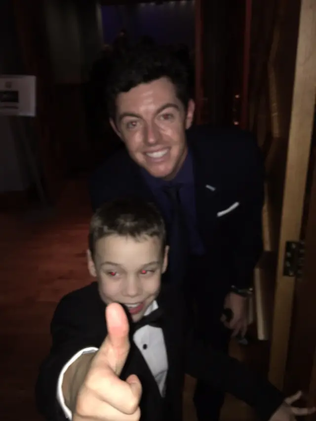 Bailey with Rory McIlroy