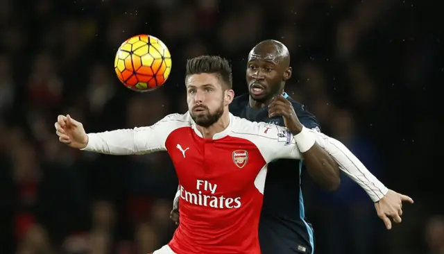 Olivier Giroud and Eliaquim Mangala