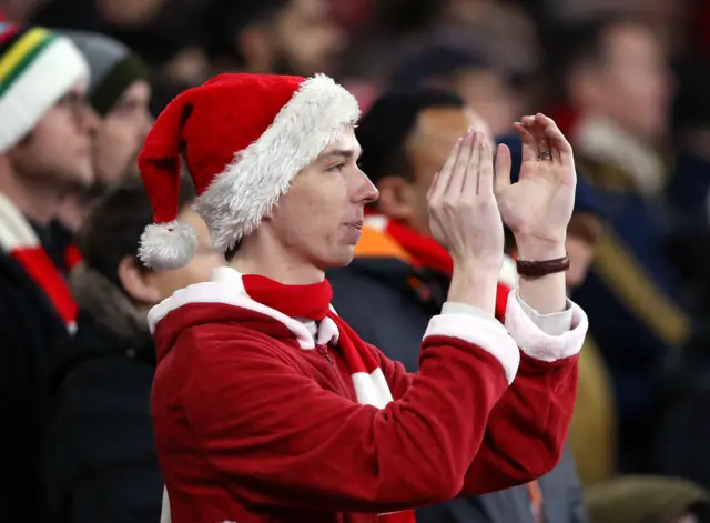 Arsenal fan dressed as Santa