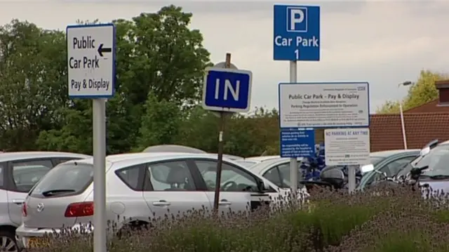 Car park at Leicester Royal Infirmary