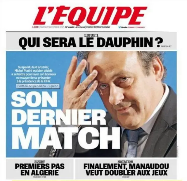 L'Equipe back page