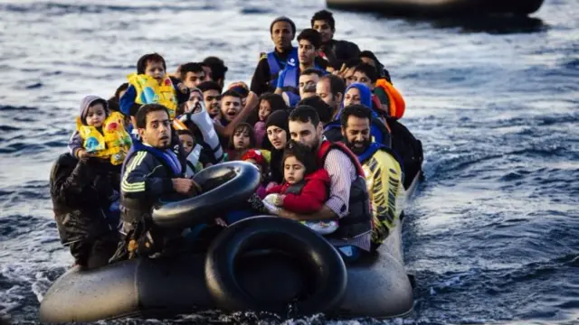 Migrants on boat