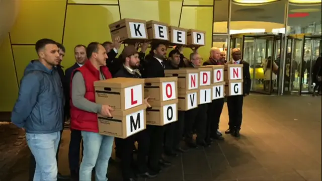 Uber petition at TfL HQ