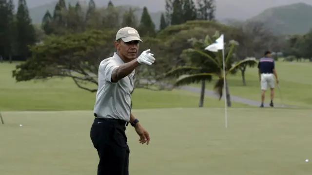 Barack Obama celebrates chipping in