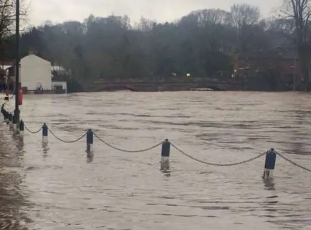 Appleby after the River Eden flooded