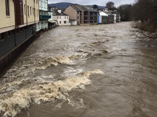 Keswick river in flood