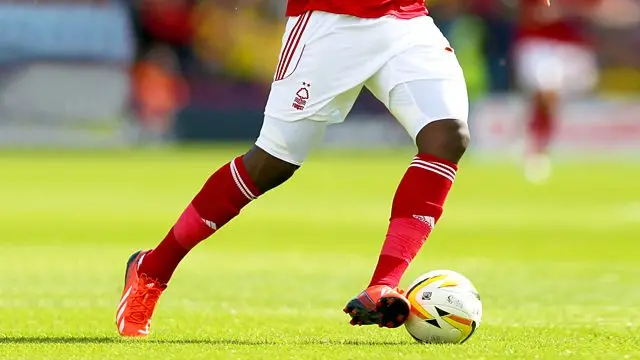 Legs of a Nottingham Forest player