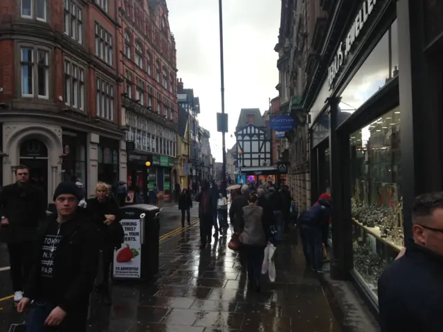 Shoppers in Nottingham