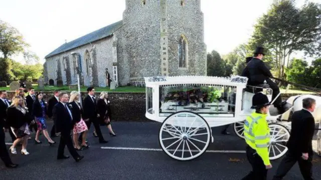 Funeral procession for Hannah Witheridge