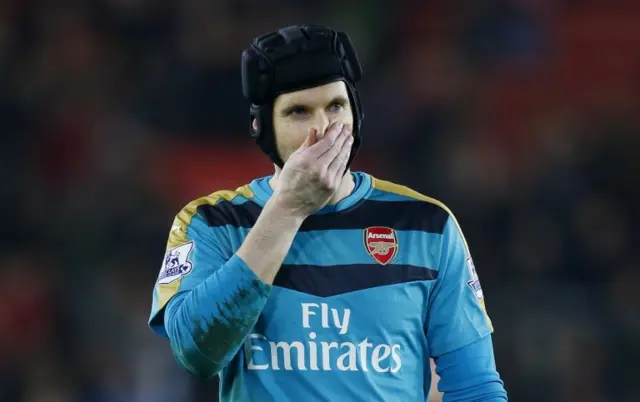 Petr Cech looks dejected